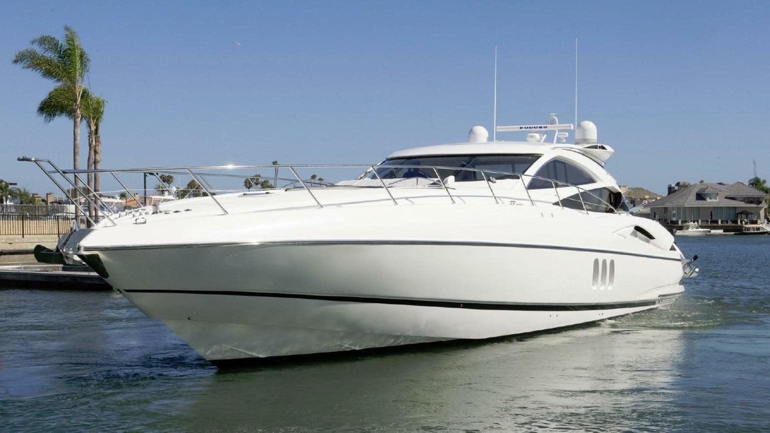 a white yacht in the water aboard SONSEEKER Yacht for Sale