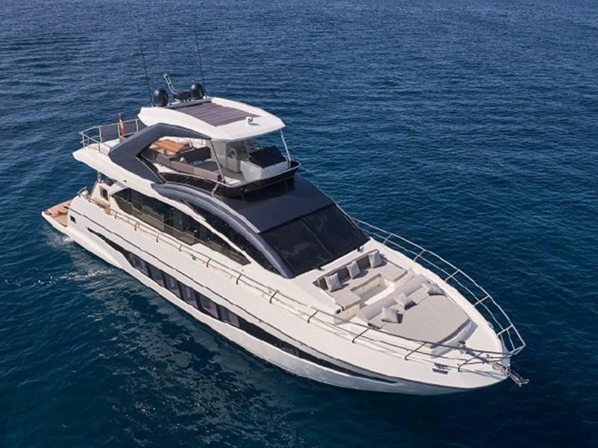 a boat in the water aboard 2021 ASTONDOA 66 FLYBRIDGE Yacht for Sale