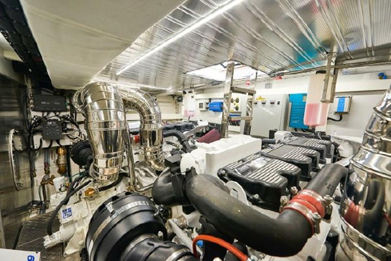 a large machine in a factory aboard 2021 ASTONDOA 66 FLYBRIDGE Yacht for Sale