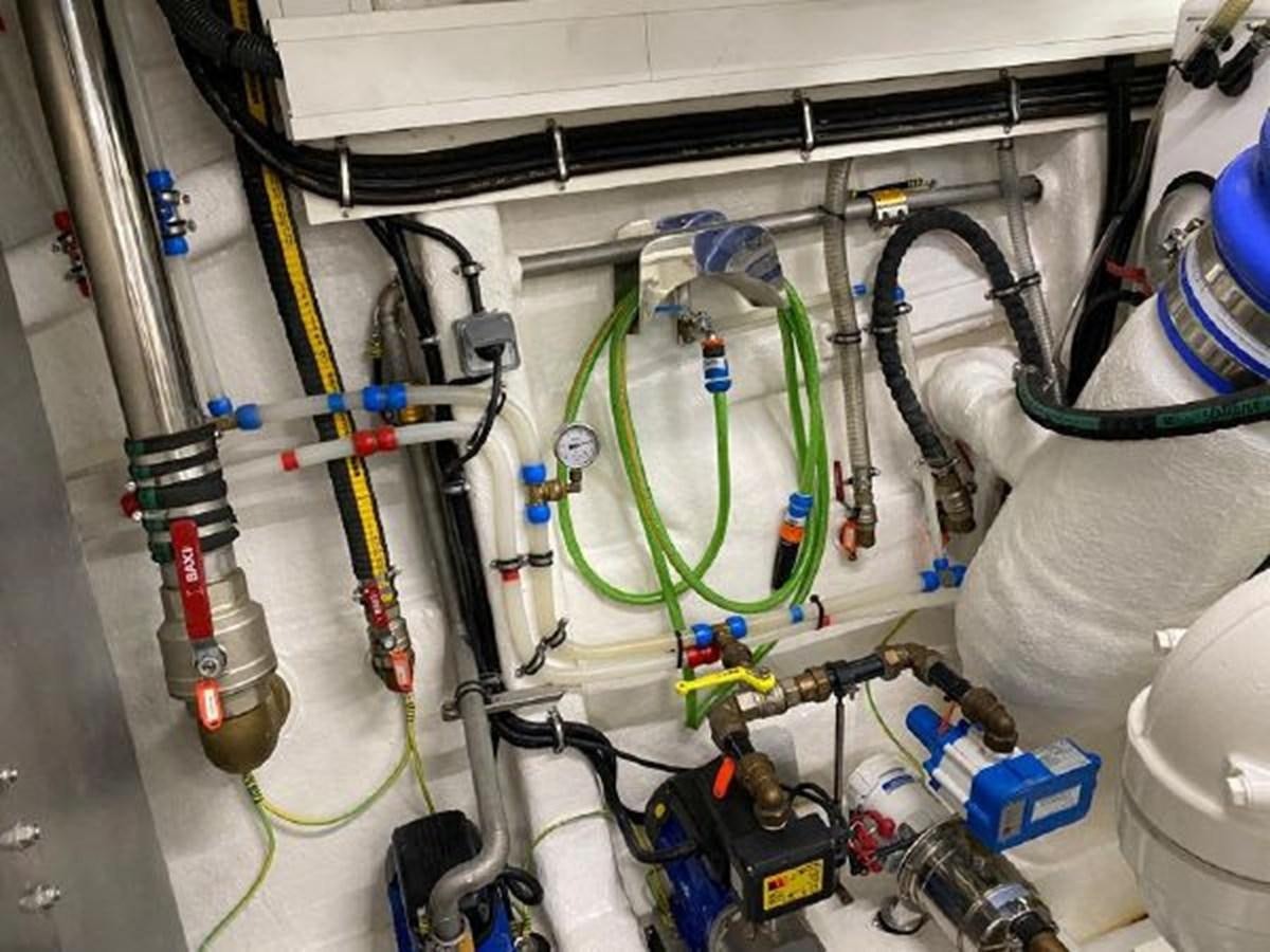 a close-up of a machine aboard THE ONLY BLUE 66 FLY Yacht for Sale