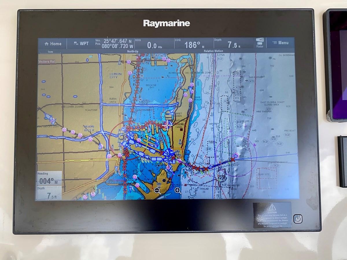 a screen shot of a map aboard SEARENITY II Yacht for Sale