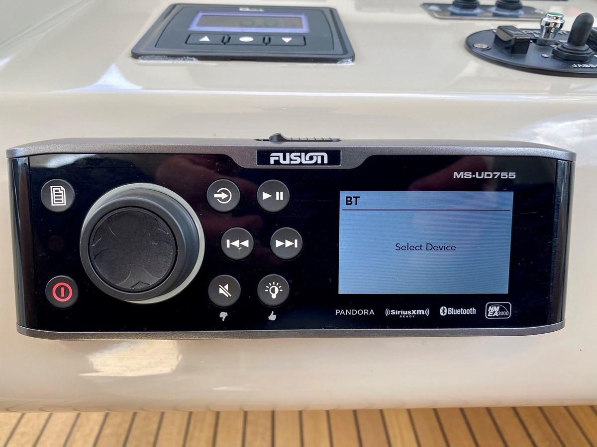 a white and black electronic device aboard SEARENITY II Yacht for Sale