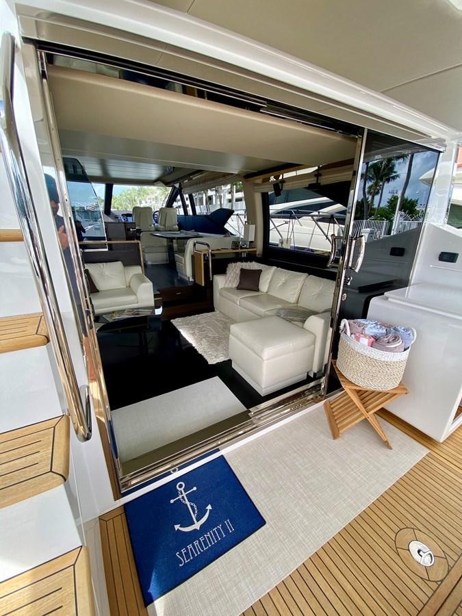 inside of a vehicle aboard SEARENITY II Yacht for Sale