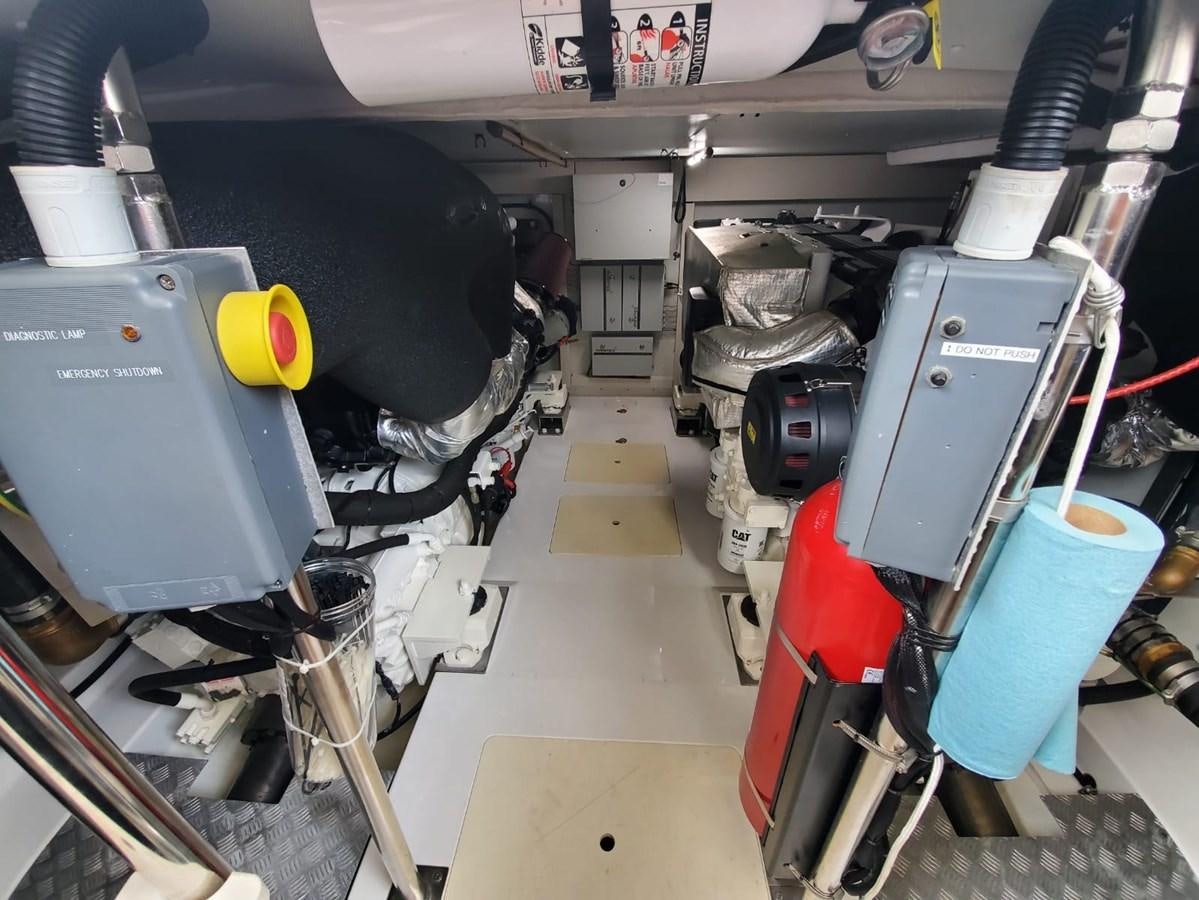 a large machine with a large piece of equipment in it aboard SEARENITY II Yacht for Sale