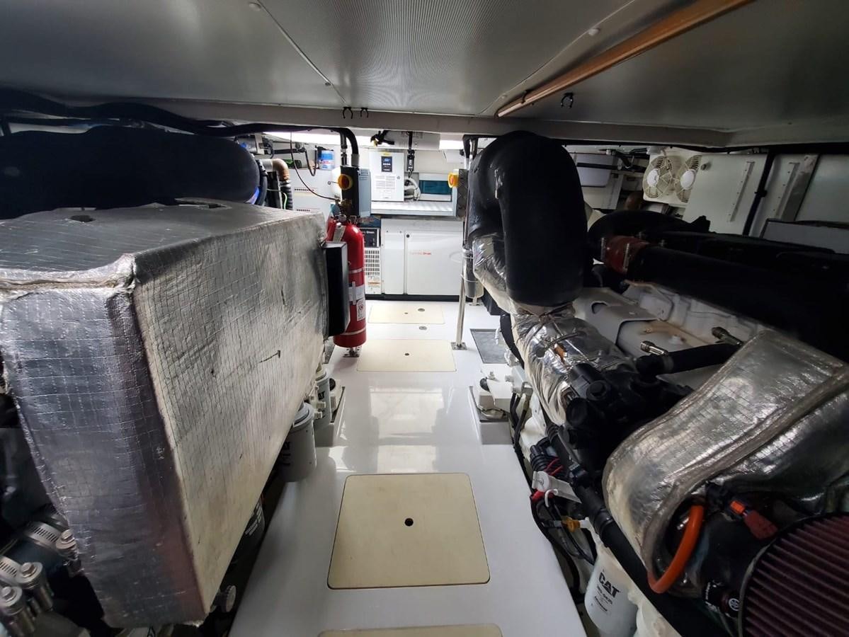 the inside of a car aboard SEARENITY II Yacht for Sale
