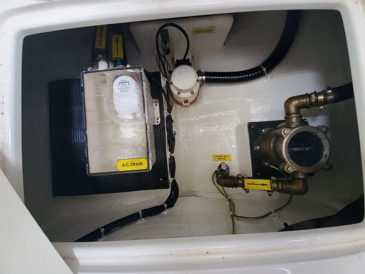 a white object with a black object inside aboard SEARENITY II Yacht for Sale