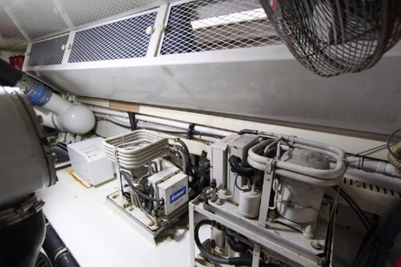 a close-up of a car engine aboard BROKYSTONE Yacht for Sale