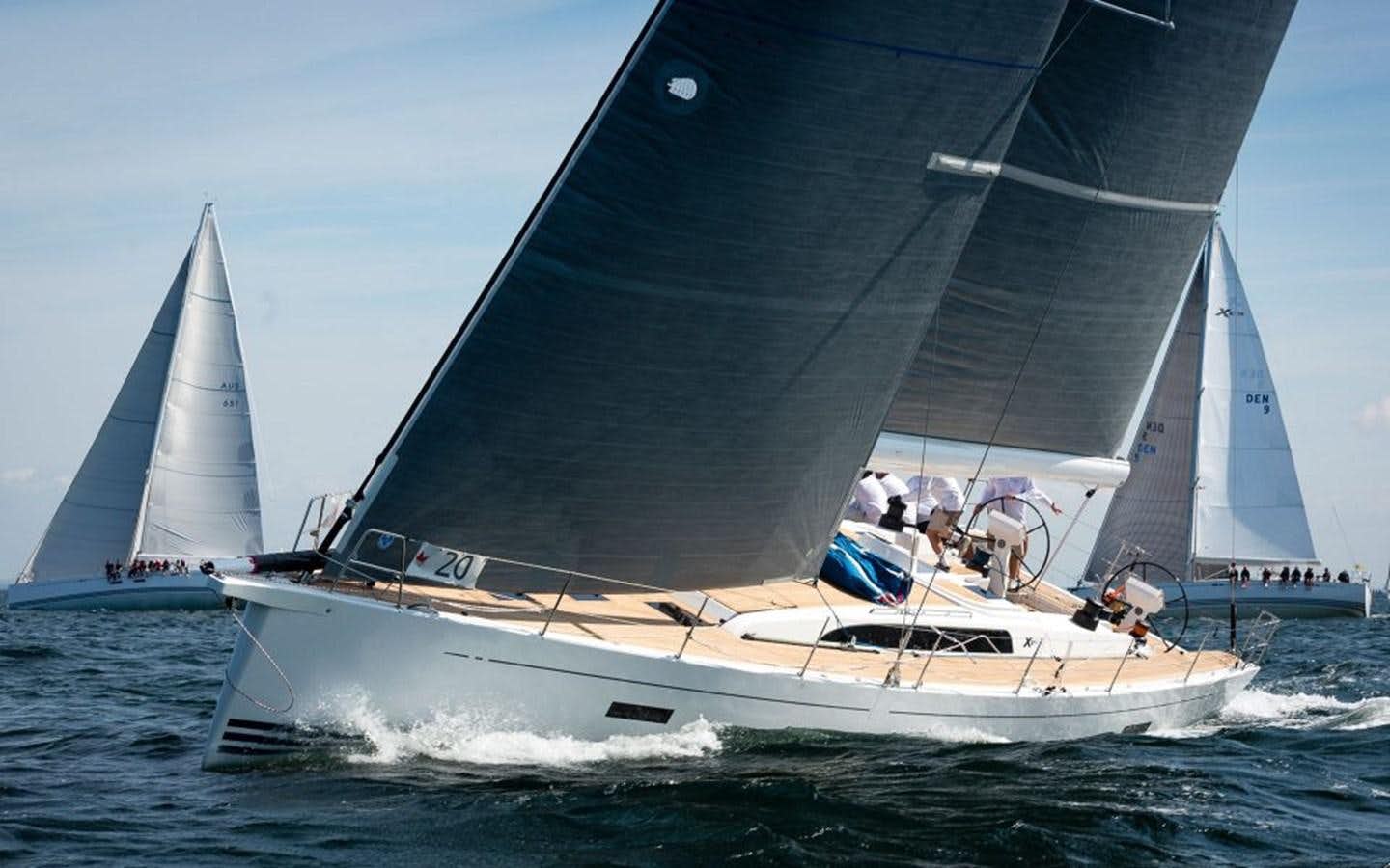 a sailboat on the water aboard XP 55 Yacht for Sale