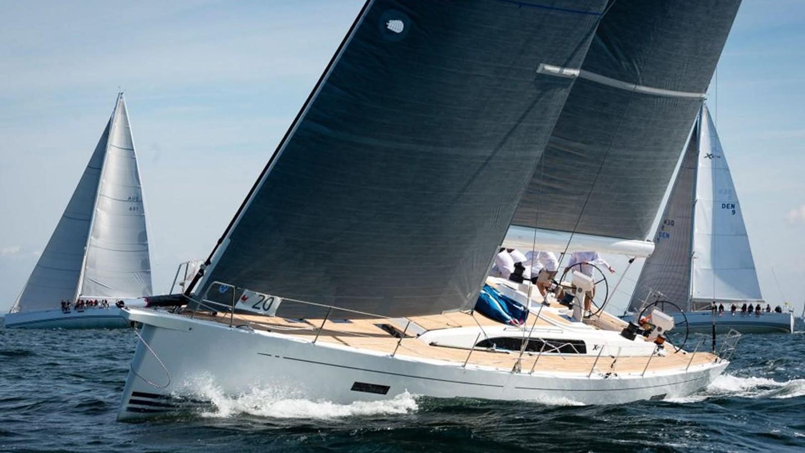 a sailboat on the water aboard XP 55 Yacht for Sale