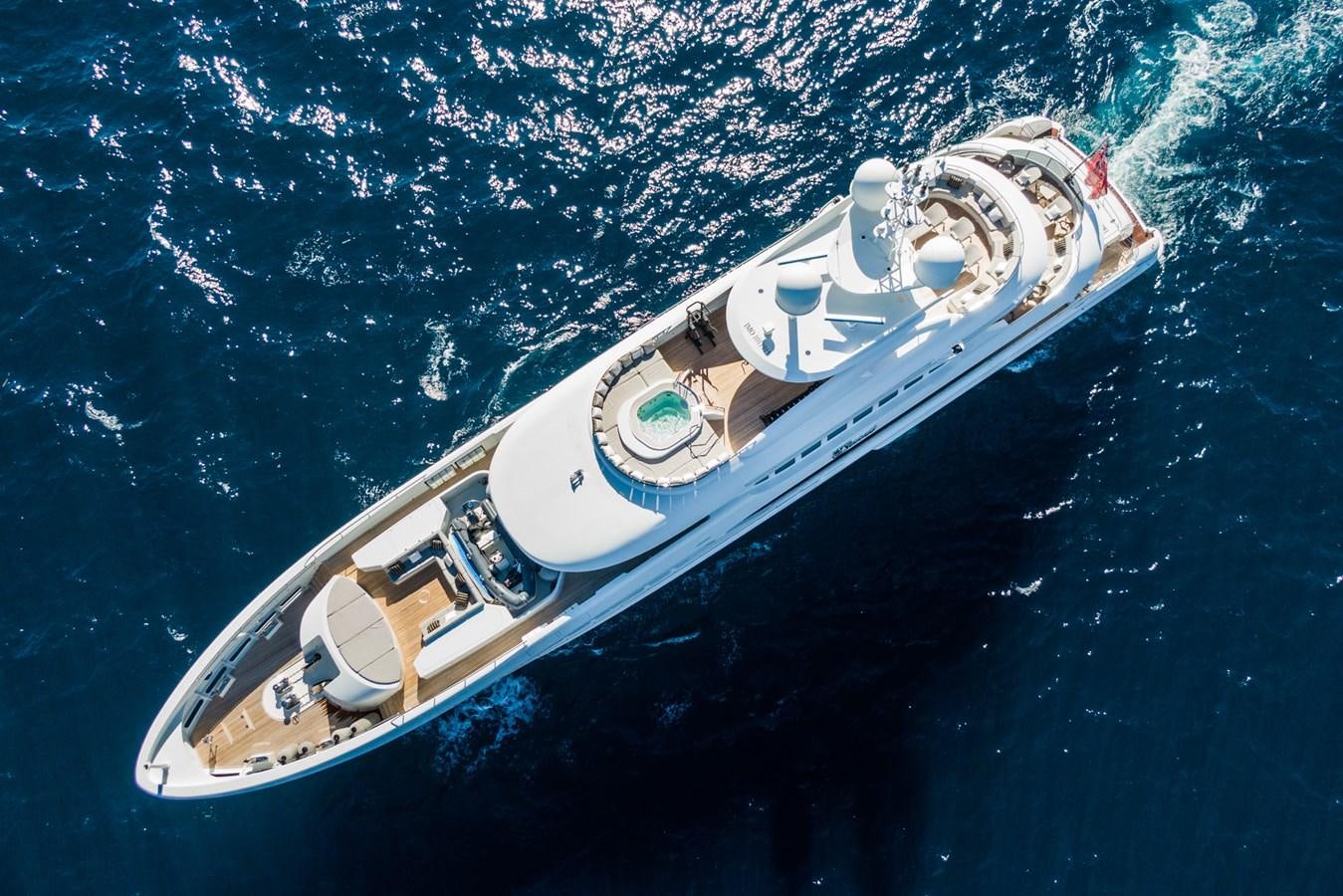 a space ship in space aboard MY SECRET Yacht for Sale