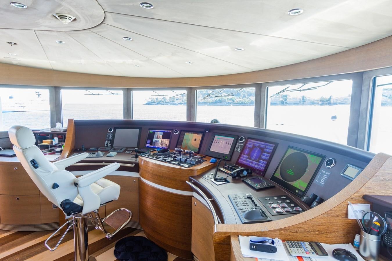 a room with computers and monitors aboard MY SECRET Yacht for Sale