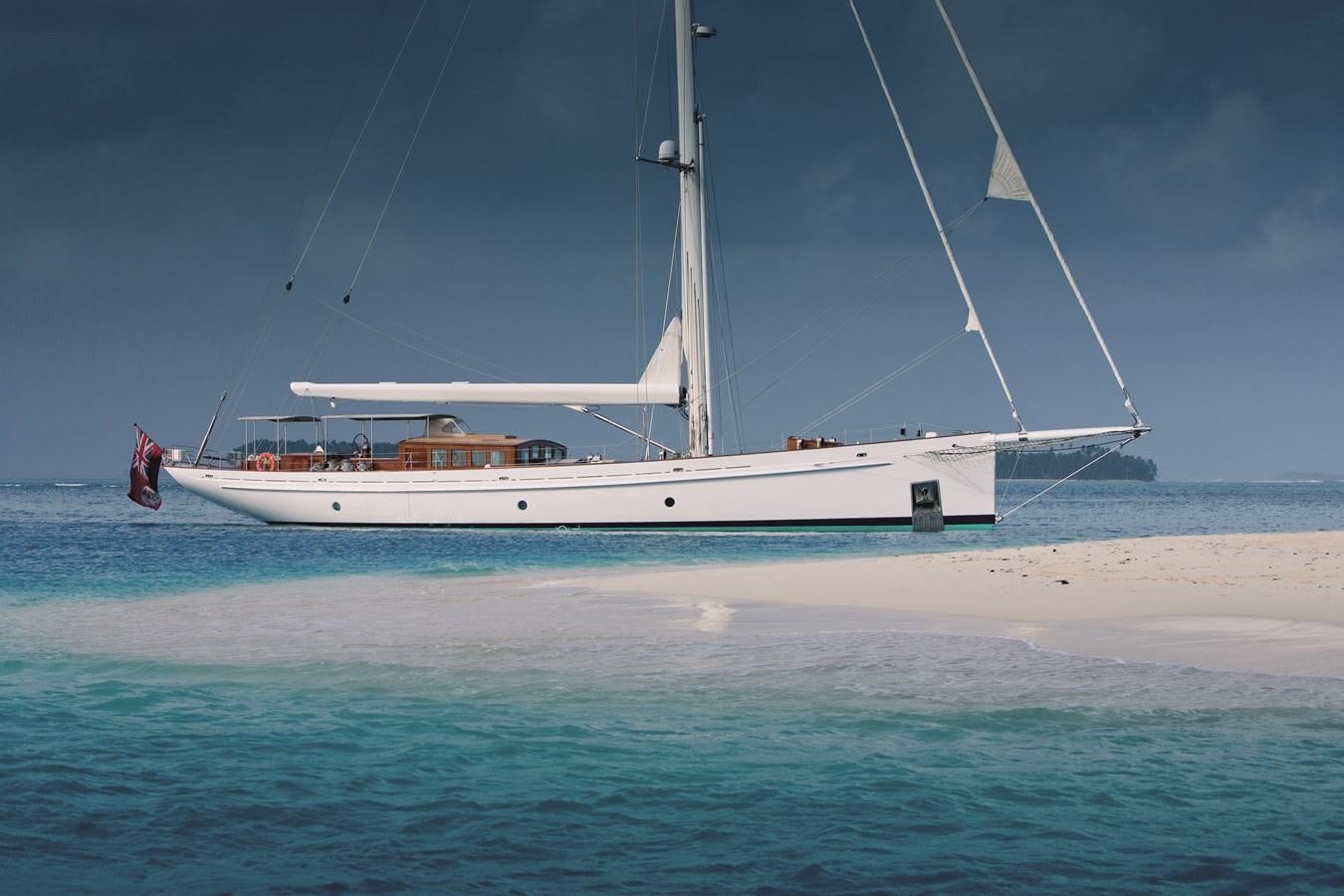 a boat on the beach aboard NYIMA Yacht for Sale