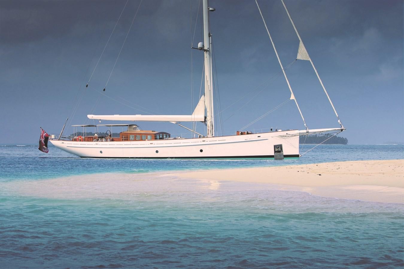a boat on the beach aboard NYIMA Yacht for Sale