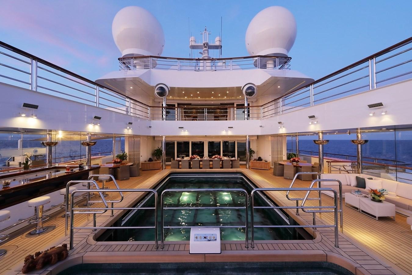 inside of a building aboard OCTOPUS Yacht for Sale
