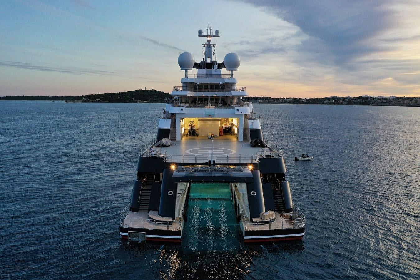 a ship in the water aboard OCTOPUS Yacht for Sale