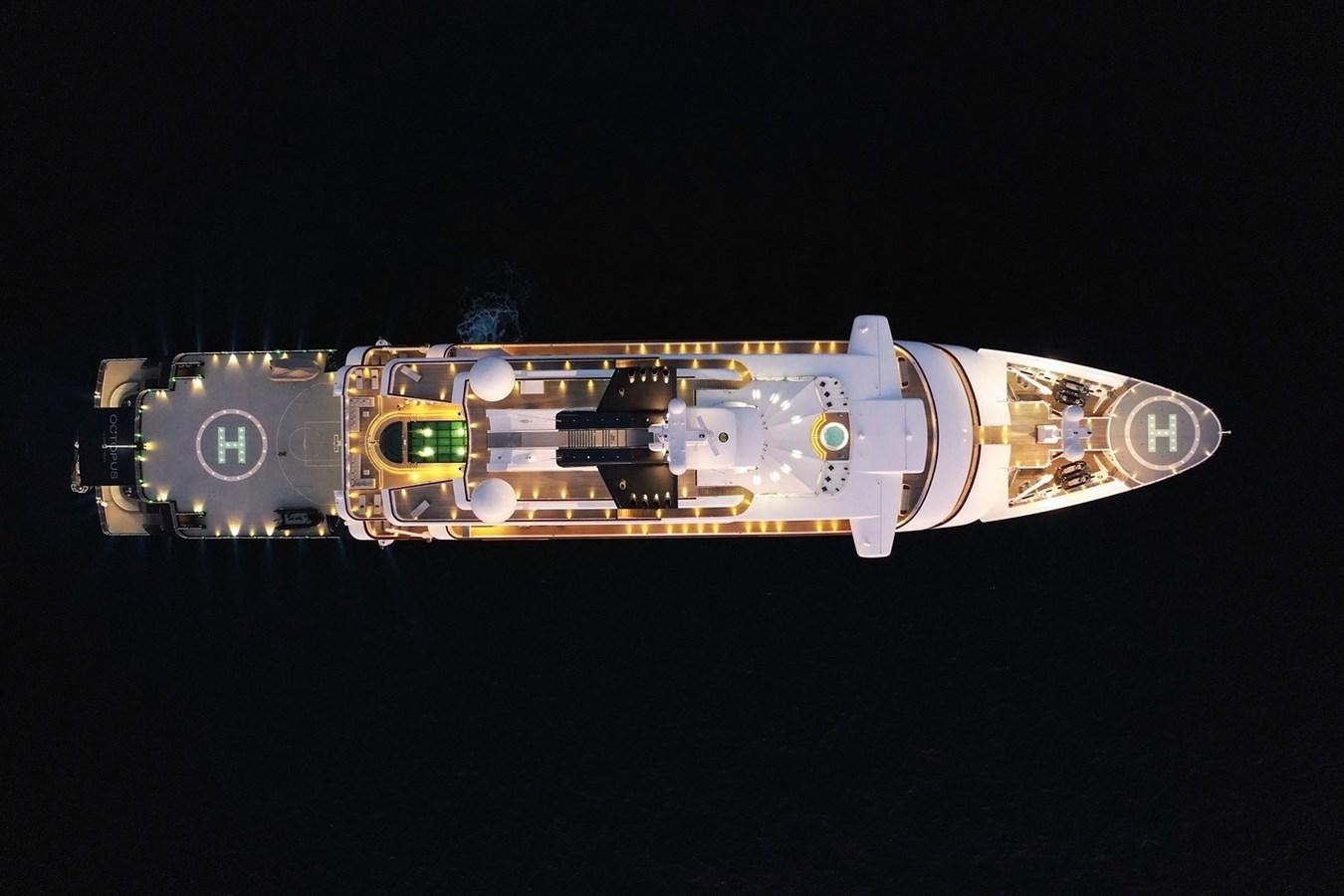 a gold and silver metal object aboard OCTOPUS Yacht for Sale