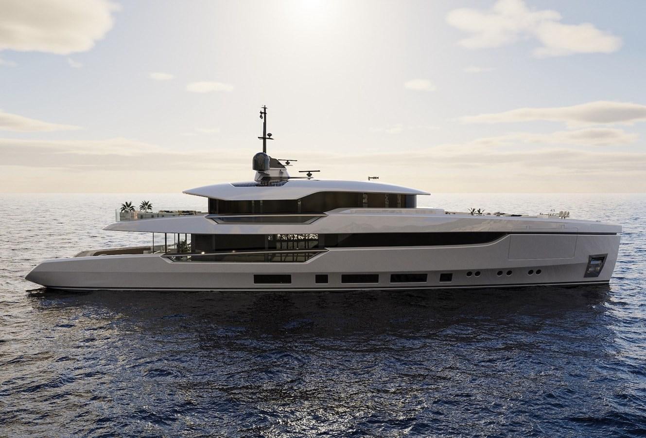 a white yacht in the water aboard NIGHT FURY II Yacht for Sale