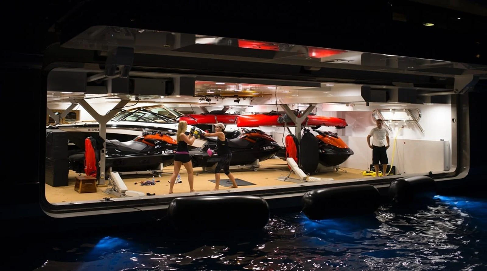 a group of people on a boat aboard WHISPER Yacht for Charter