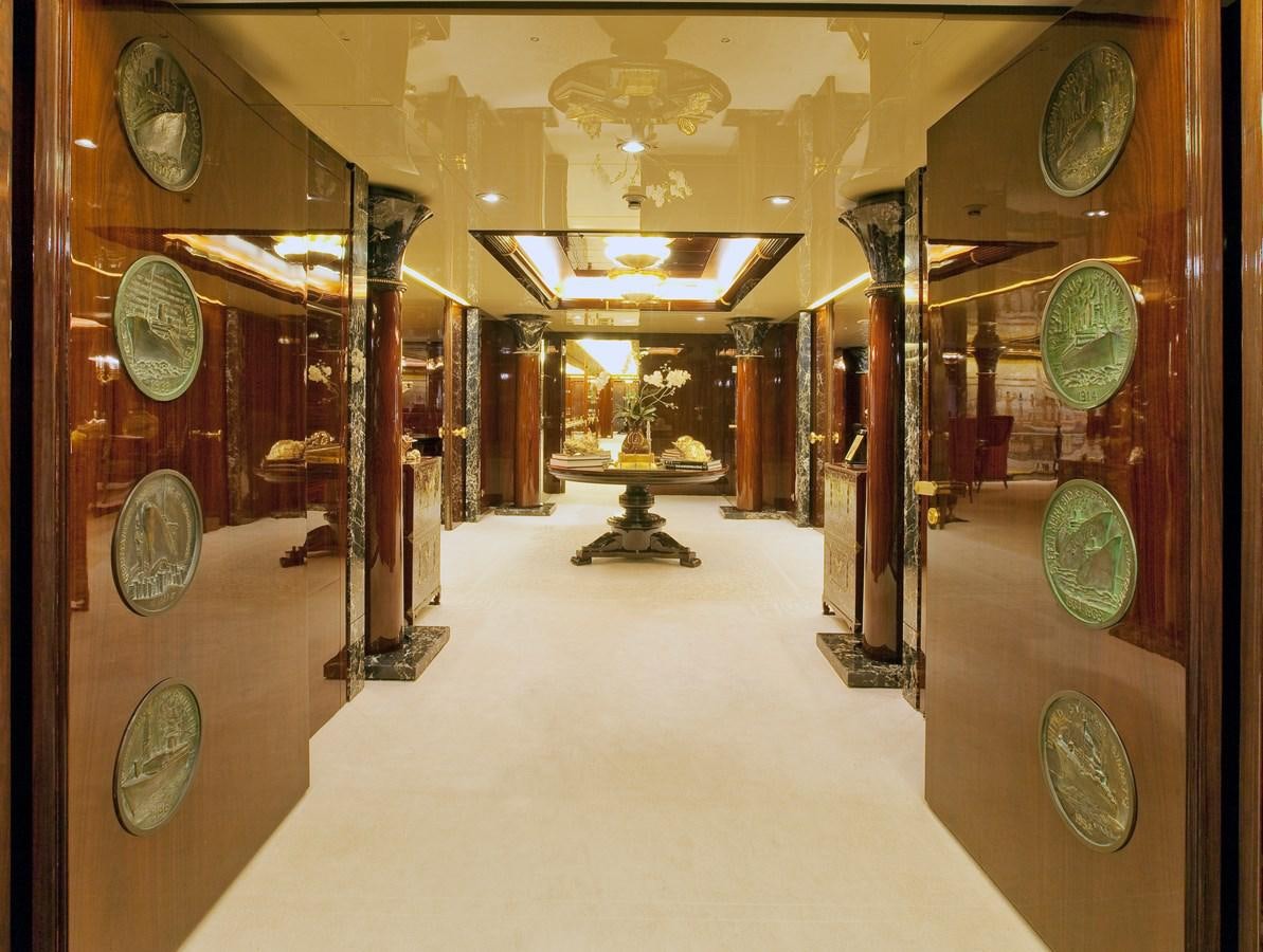 a room with many barrels aboard LADY MOURA Yacht for Sale