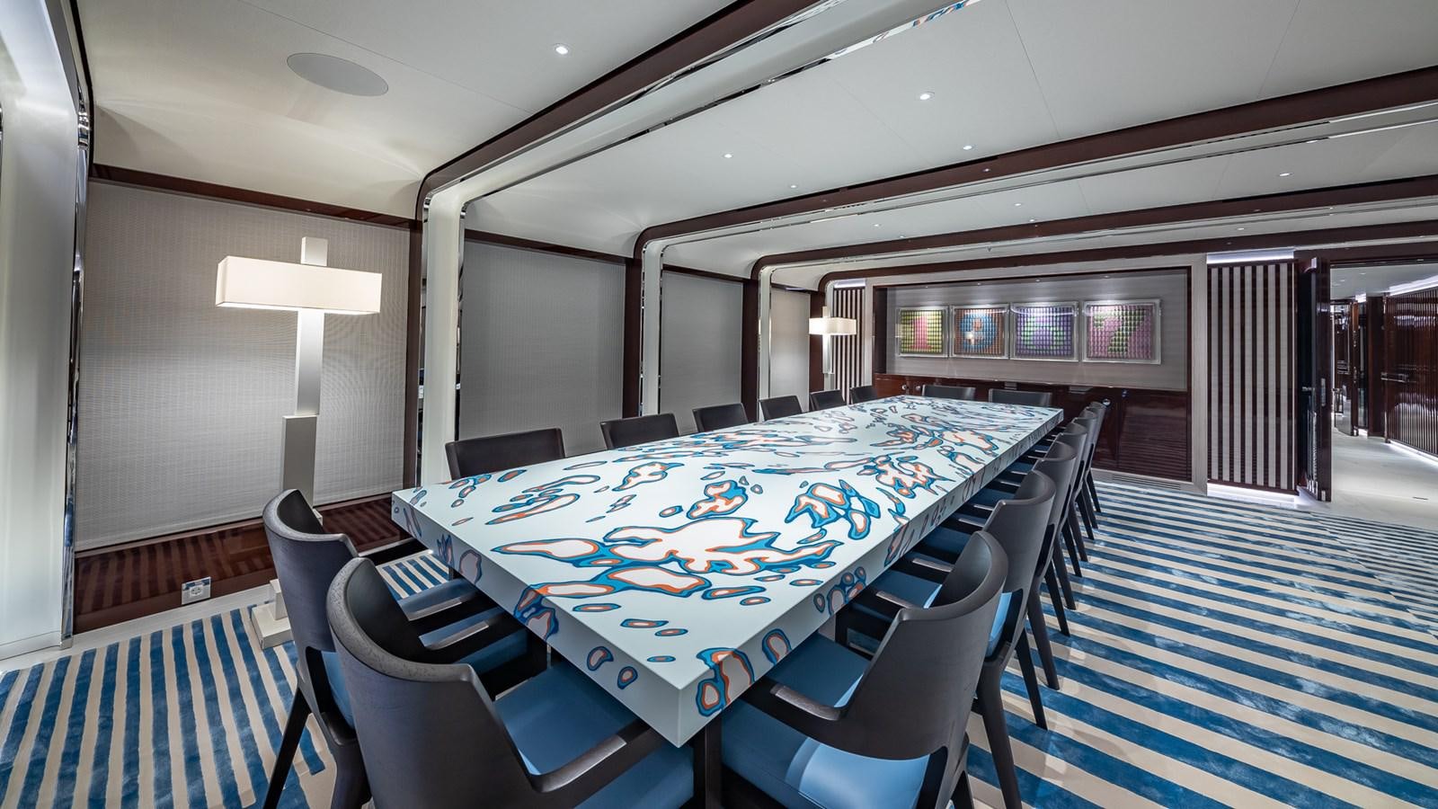 a pool table in a room aboard CC-SUMMER Yacht for Sale