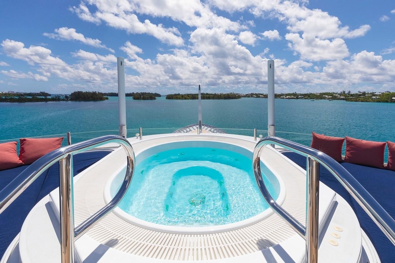 a pool on a boat aboard HBC Yacht for Charter