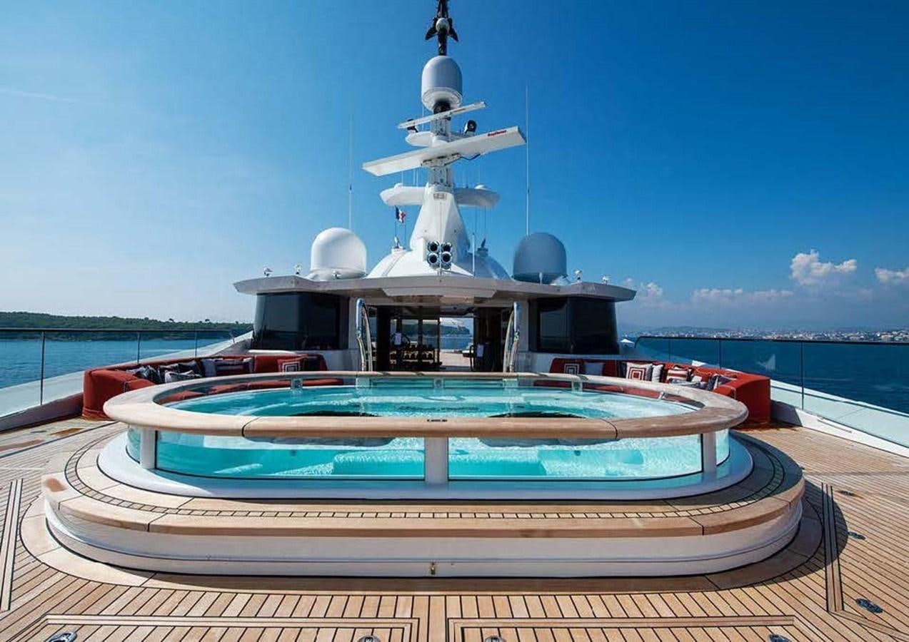 a white building with a dome on top of it aboard SUNRAYS Yacht for Sale