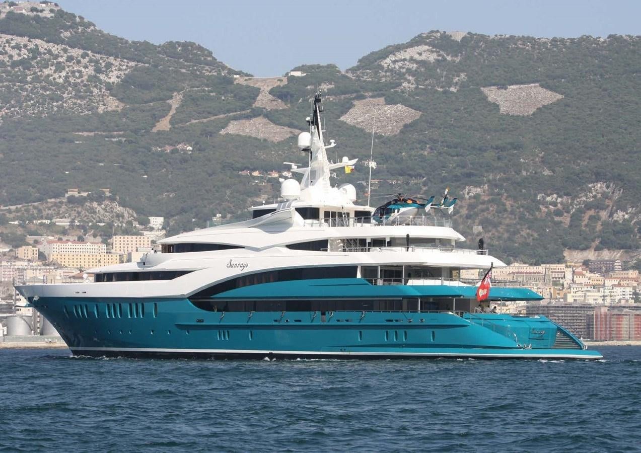 a large boat in the water aboard SUNRAYS Yacht for Sale