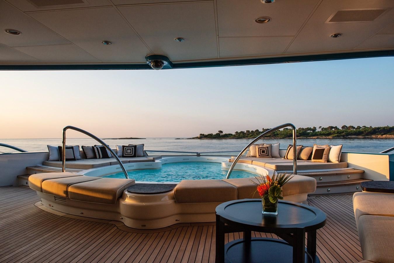 a boat on the water aboard SUNRAYS Yacht for Charter