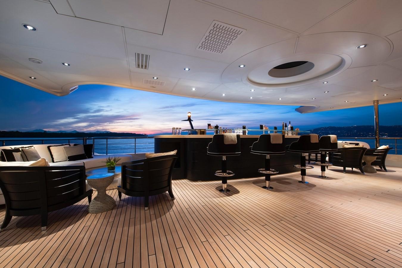 a room with a large pool aboard SUNRAYS Yacht for Charter