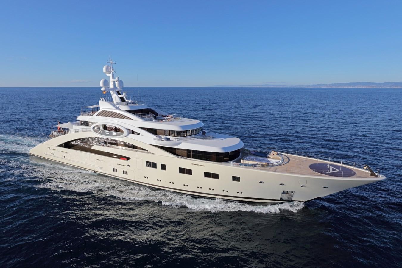 a white yacht on the water aboard EYE Yacht for Sale