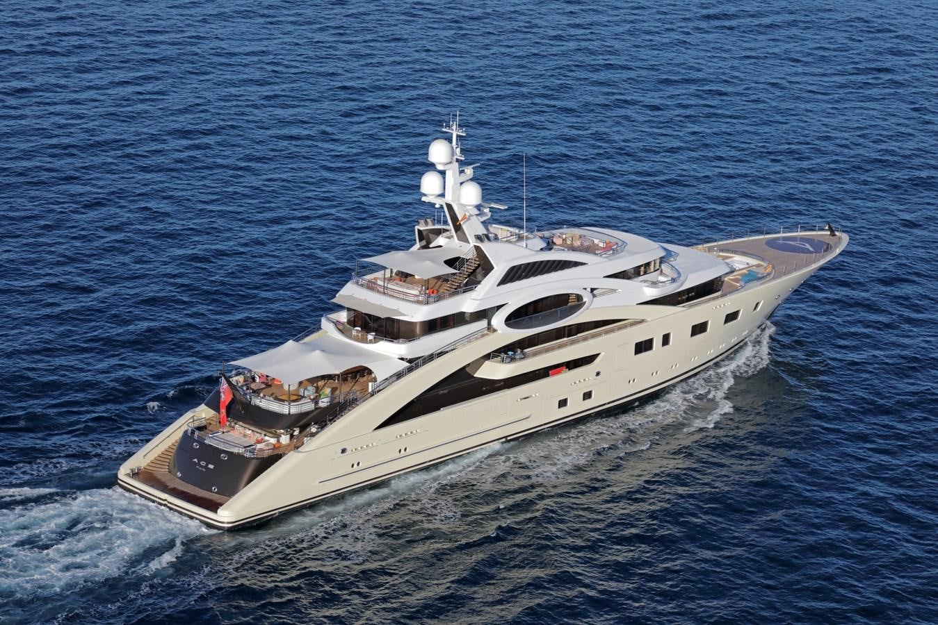 a white yacht in the water aboard EYE Yacht for Sale