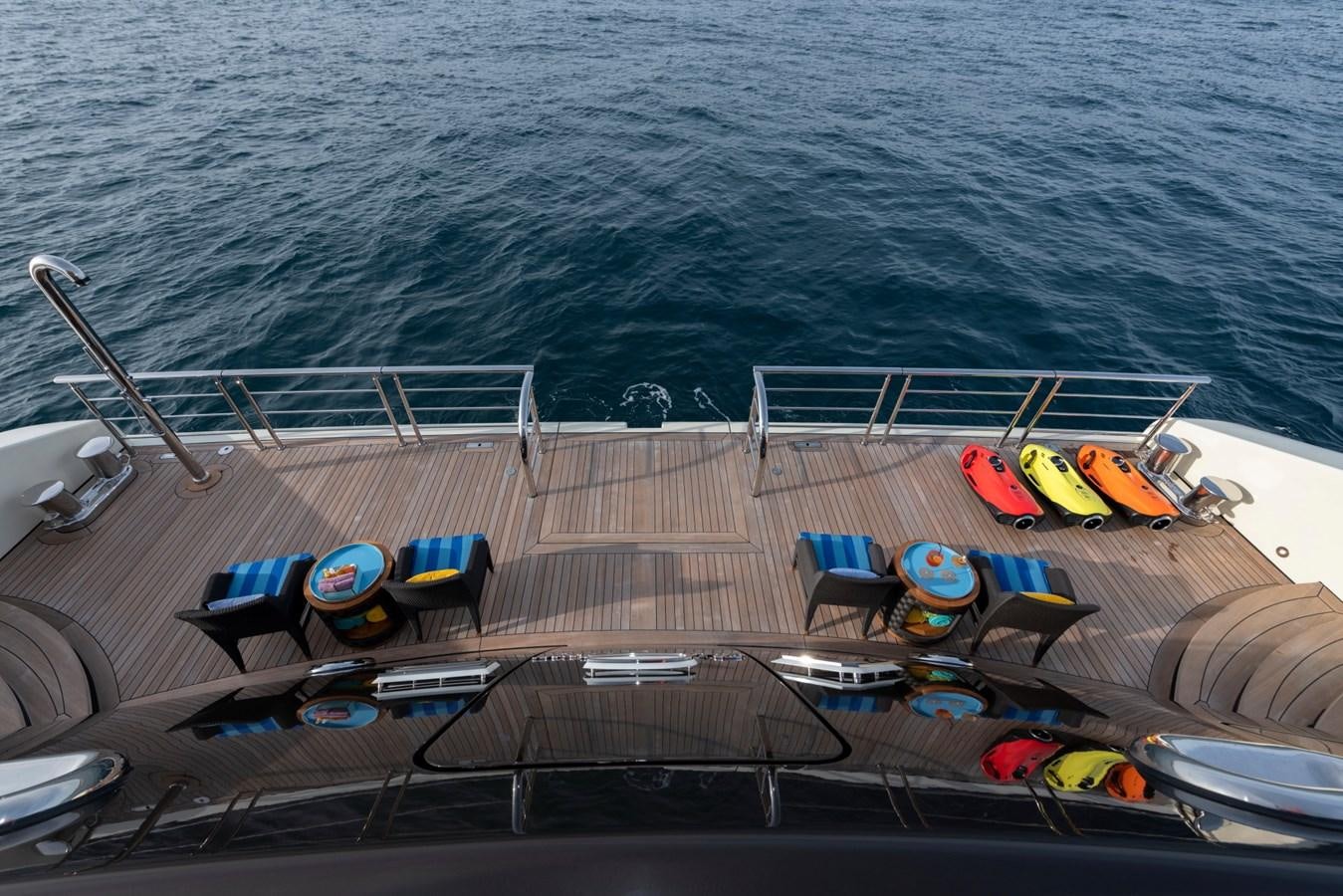 a boat with boats on it aboard EYE Yacht for Sale