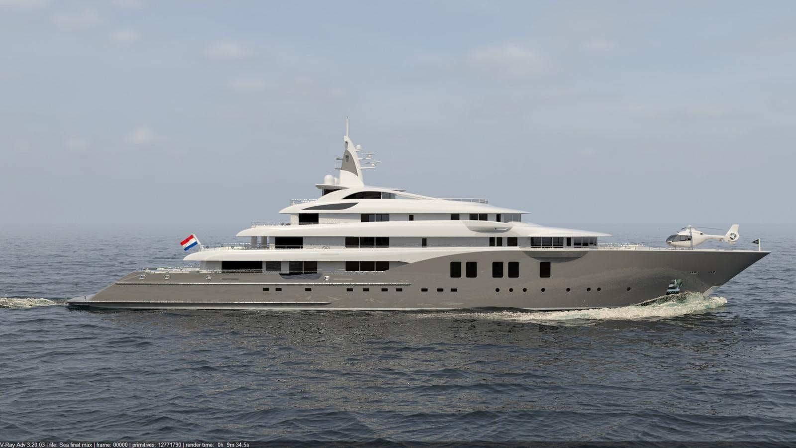 a large white ship aboard DUNYA  DY012 Yacht for Sale