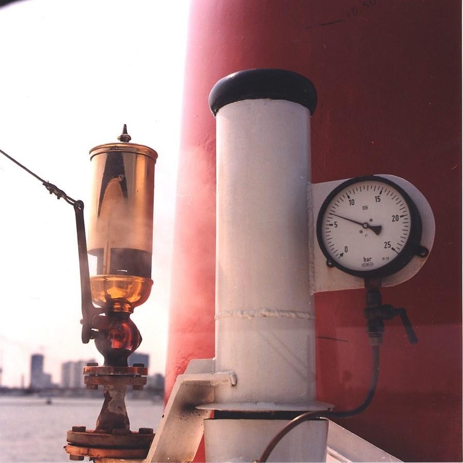 a clock on a pole aboard MAJESTEIT Yacht for Sale