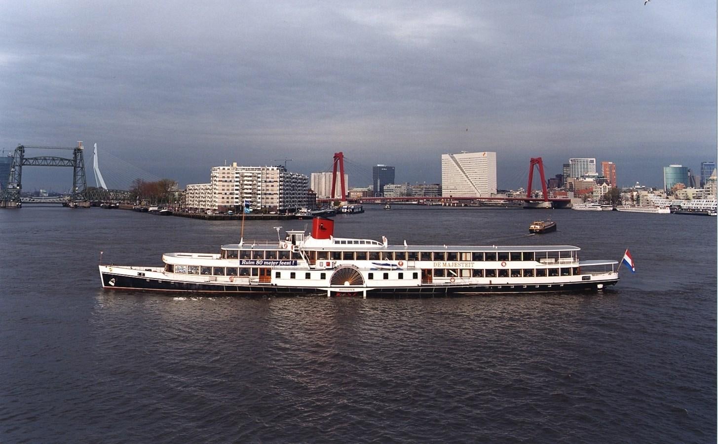 a large white ship in the water aboard MAJESTEIT Yacht for Sale