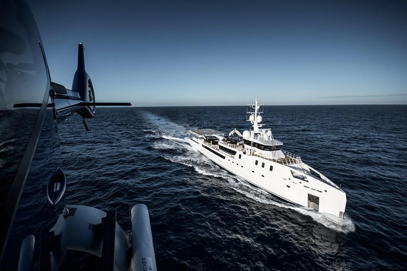 a boat on the water aboard INDRATUS Yacht for Sale