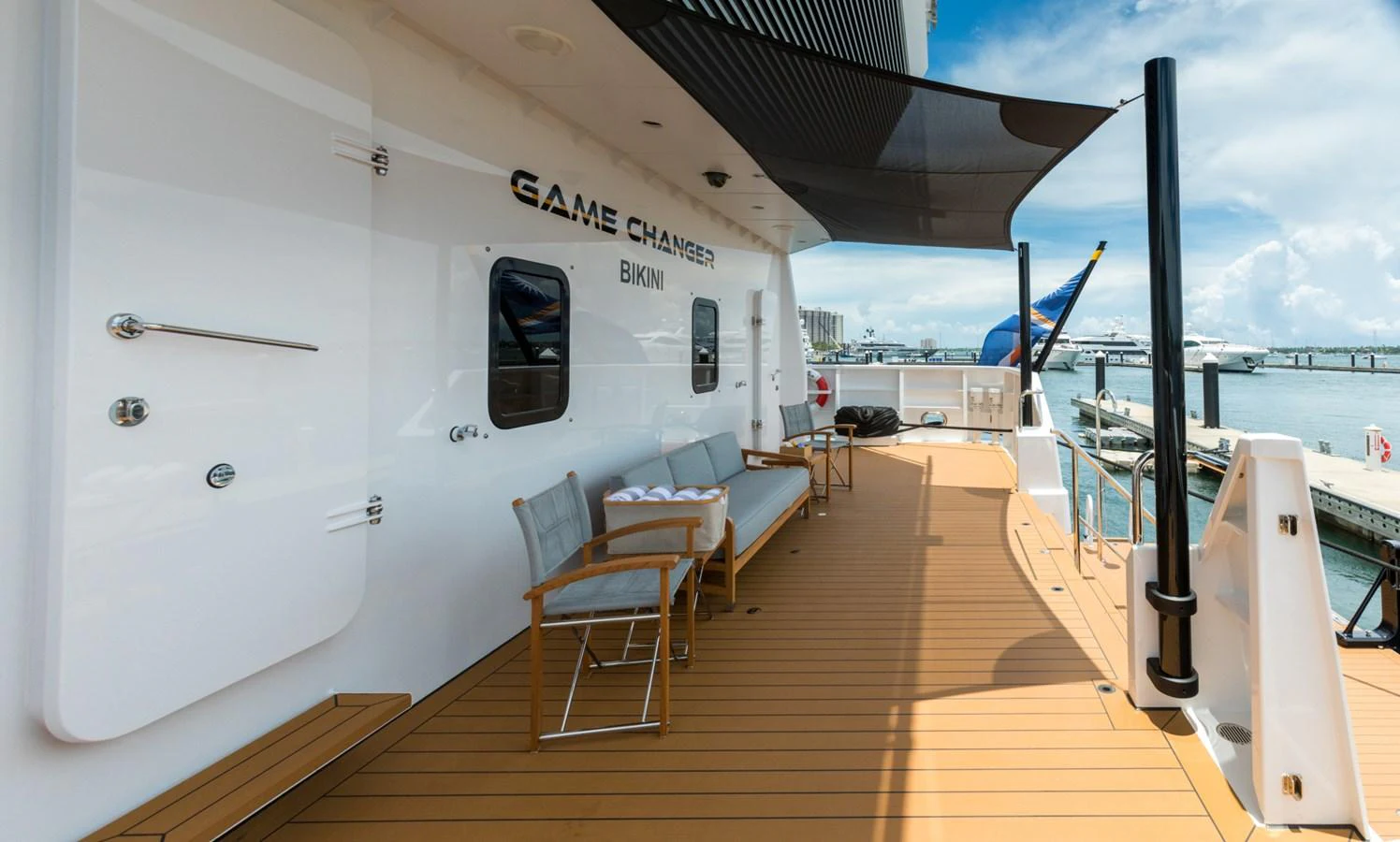 a boat on the water aboard INDRATUS Yacht for Sale