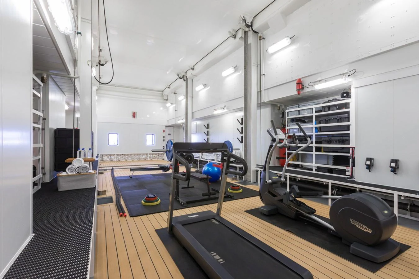 a room with equipment and equipment aboard INDRATUS Yacht for Sale