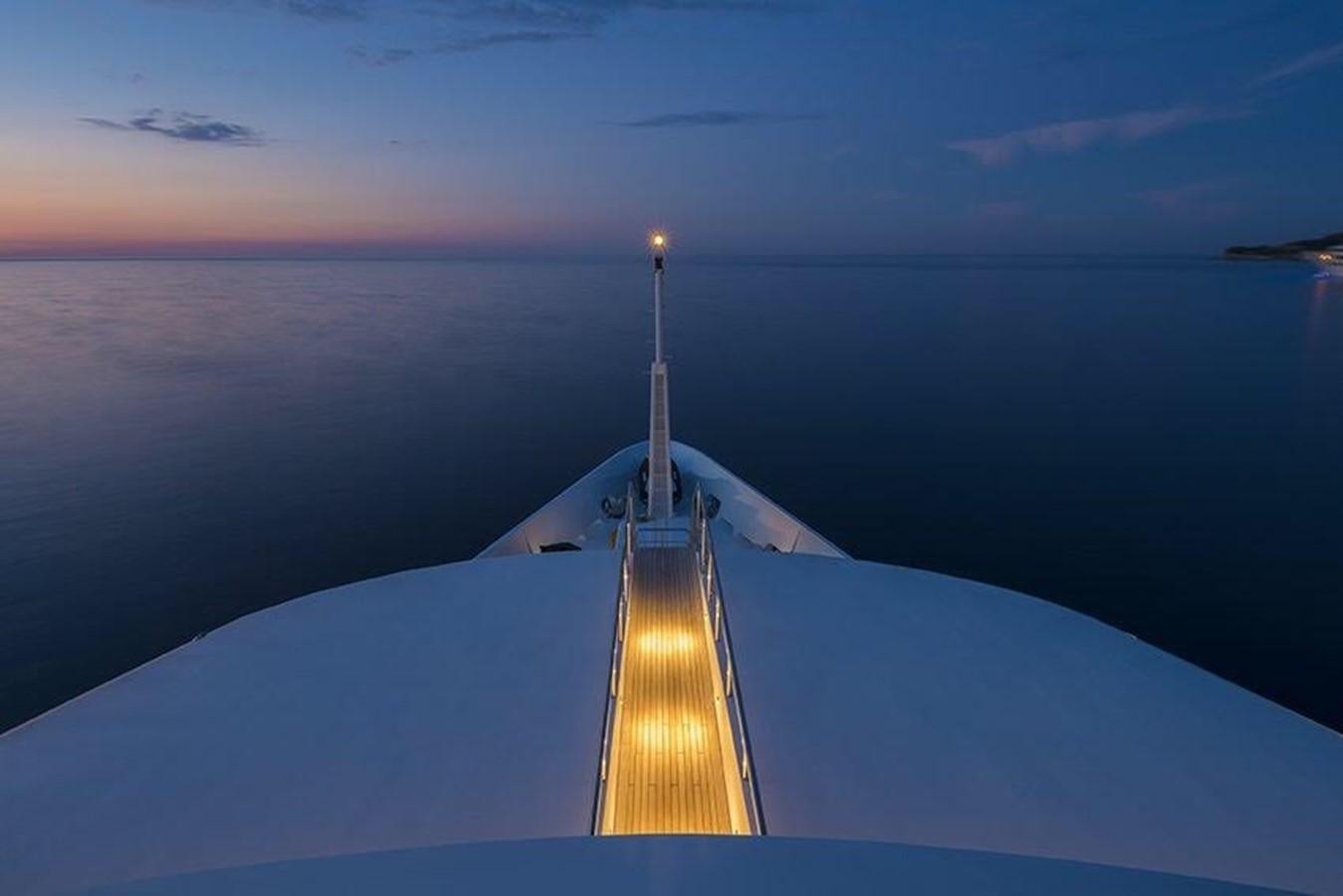 a lit up tower on a pier aboard MARQUISE Yacht for Sale