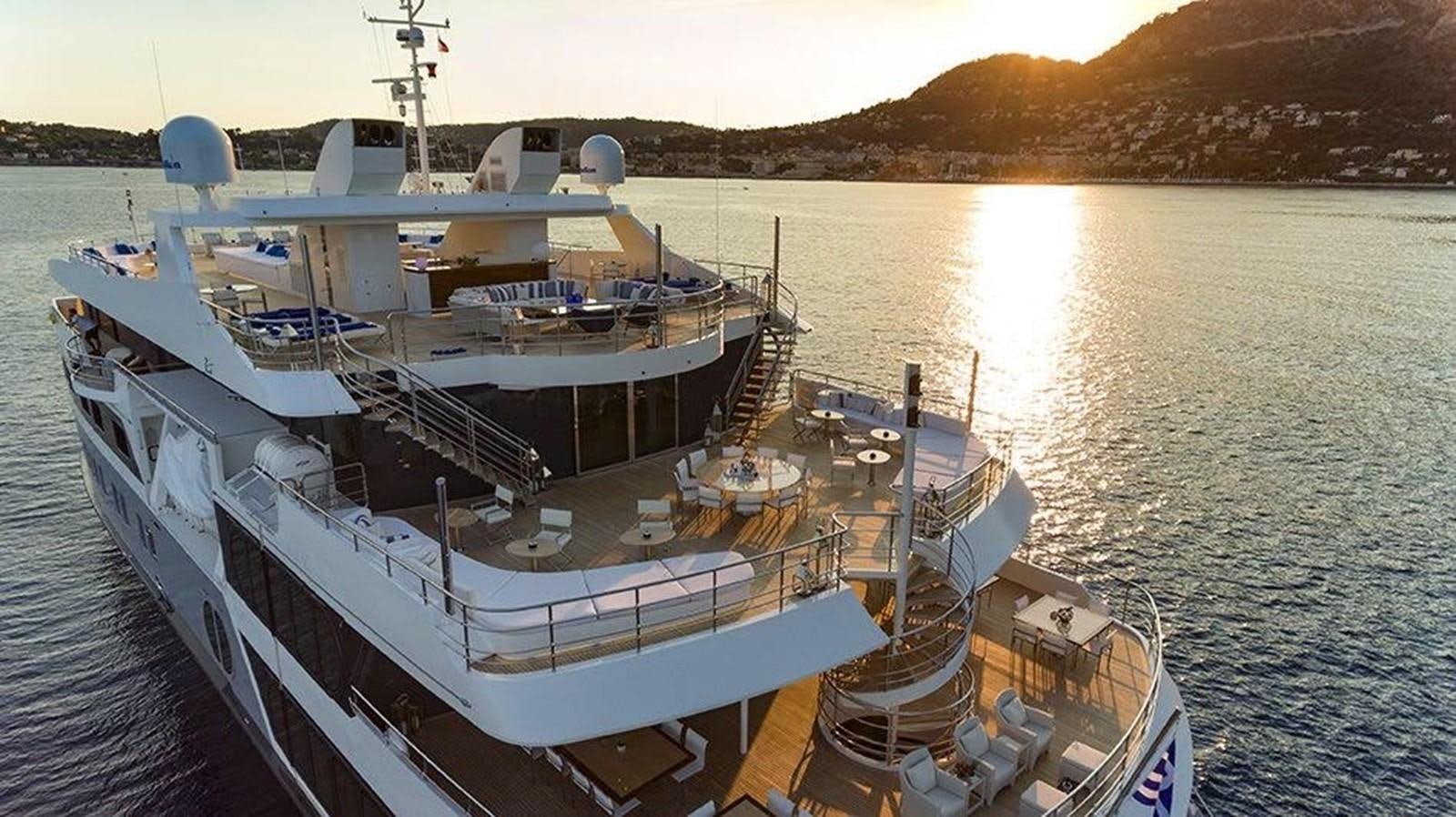 a boat docked at a pier aboard MARQUISE Yacht for Sale