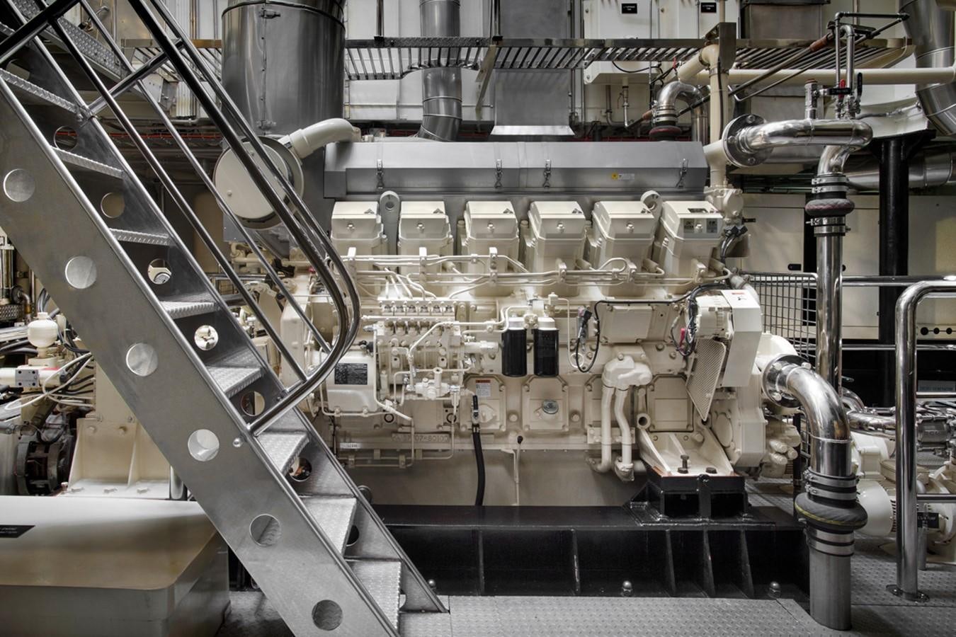 a machine with pipes aboard NORTH SEA Yacht for Sale