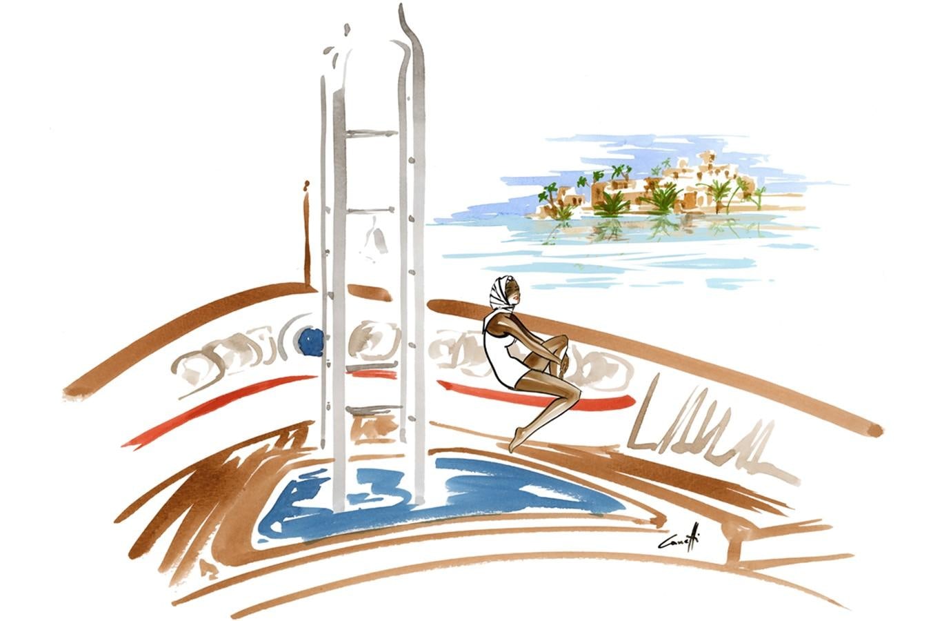 a drawing of a ship aboard NORTH SEA Yacht for Sale