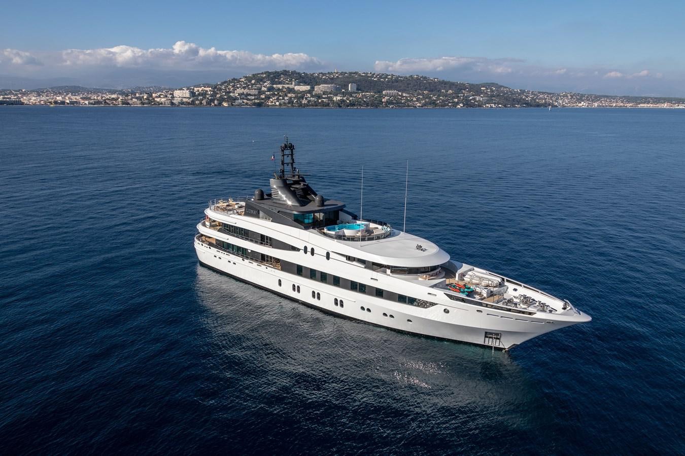 a large ship in the water aboard AHS Yacht for Sale