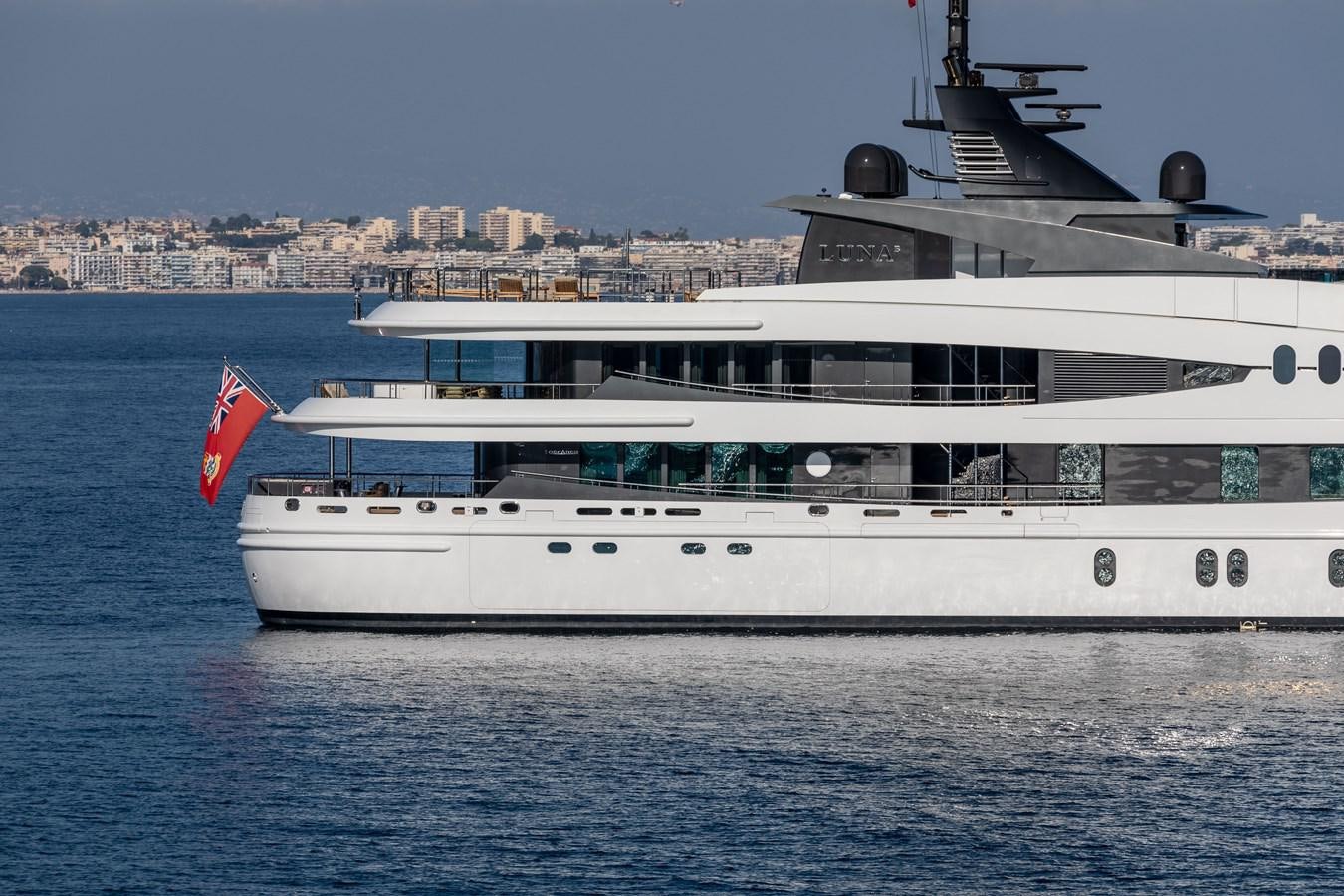 a large white boat in the water aboard AHS Yacht for Sale