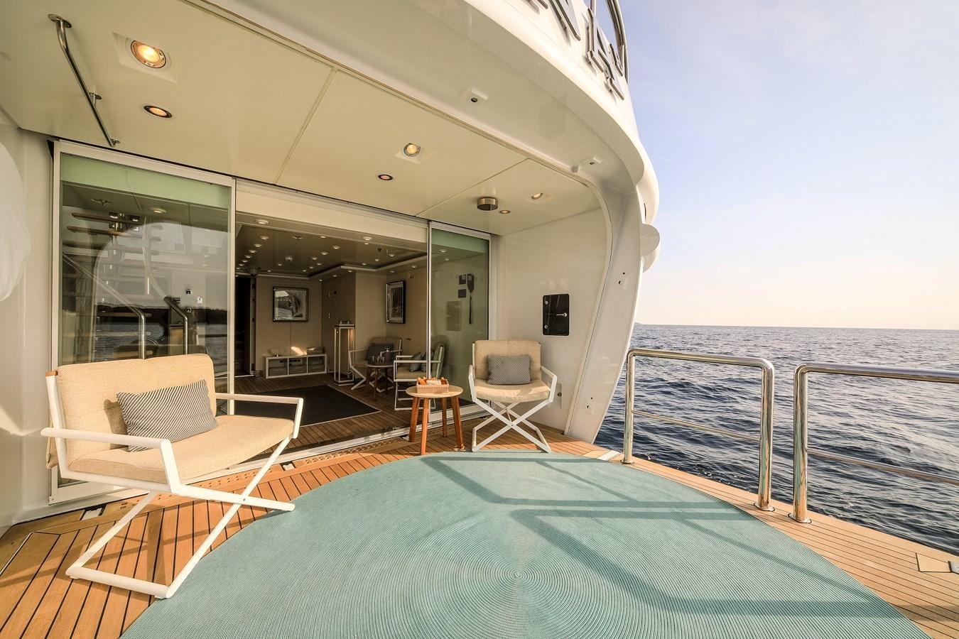 a pool on a deck aboard AHS Yacht for Sale