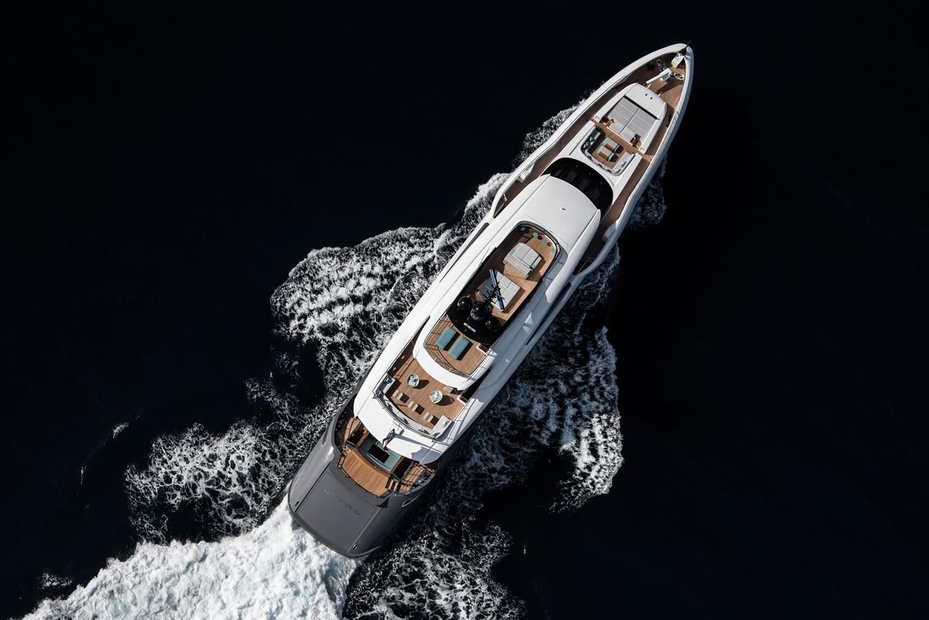 a space shuttle in space aboard UTOPIA IV Yacht for Sale