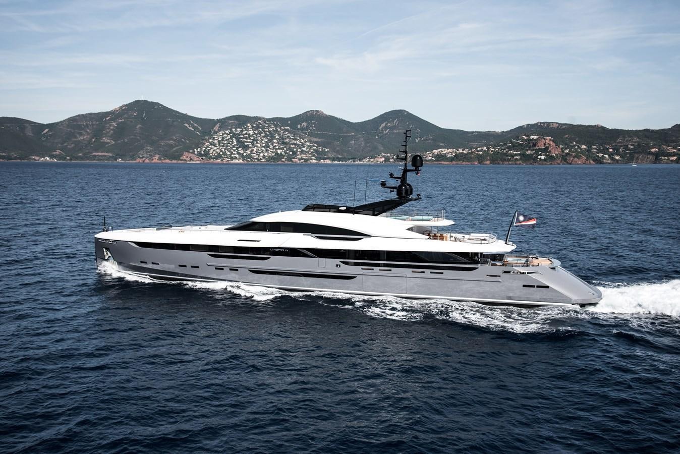 a boat on the water aboard UTOPIA IV Yacht for Sale