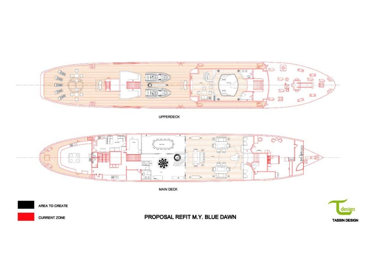 diagram aboard BLUE DAWN Yacht for Sale
