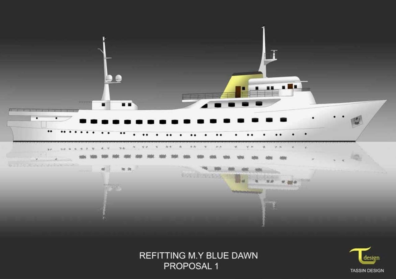 a white airplane on a runway aboard BLUE DAWN Yacht for Sale