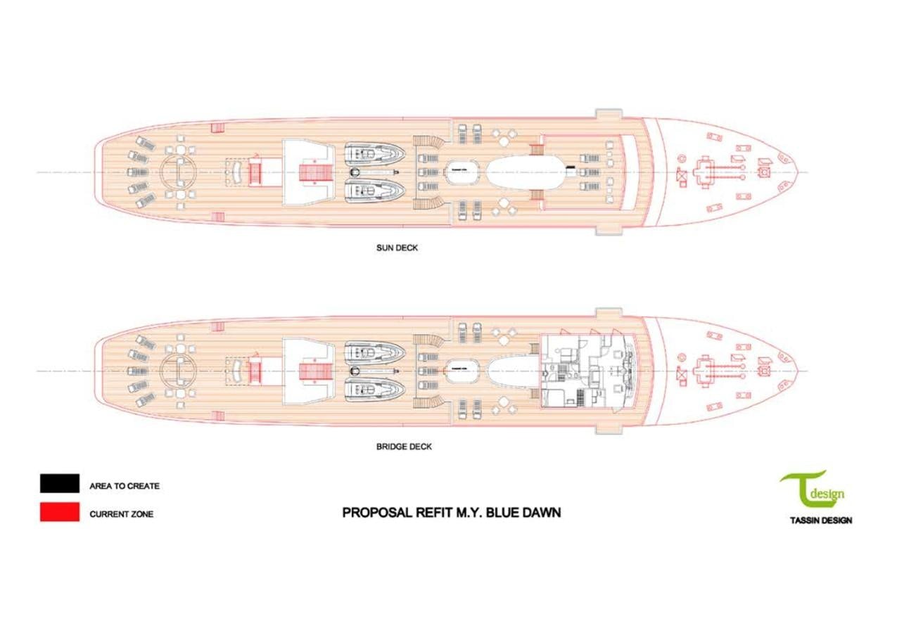 diagram aboard BLUE DAWN Yacht for Sale